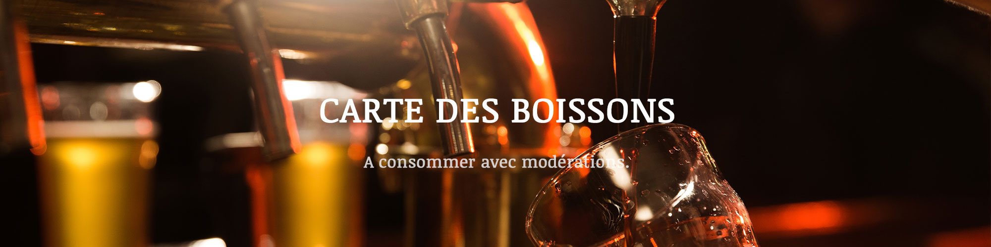 Découvrez la carte des boissons de la Brasserie du Théâtre